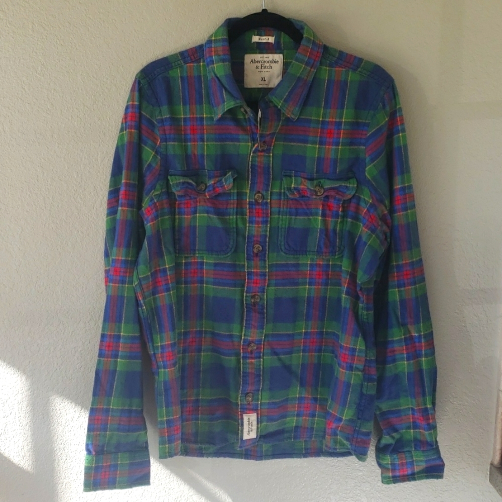 Abercrombie Men's plaid flannel shirt